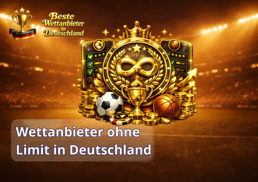 Wettanbieter ohne Limit in Deutschland mit hohen Einsatzgrenzen, attraktiven Quoten und flexiblen Wettmöglichkeiten für High Roller.